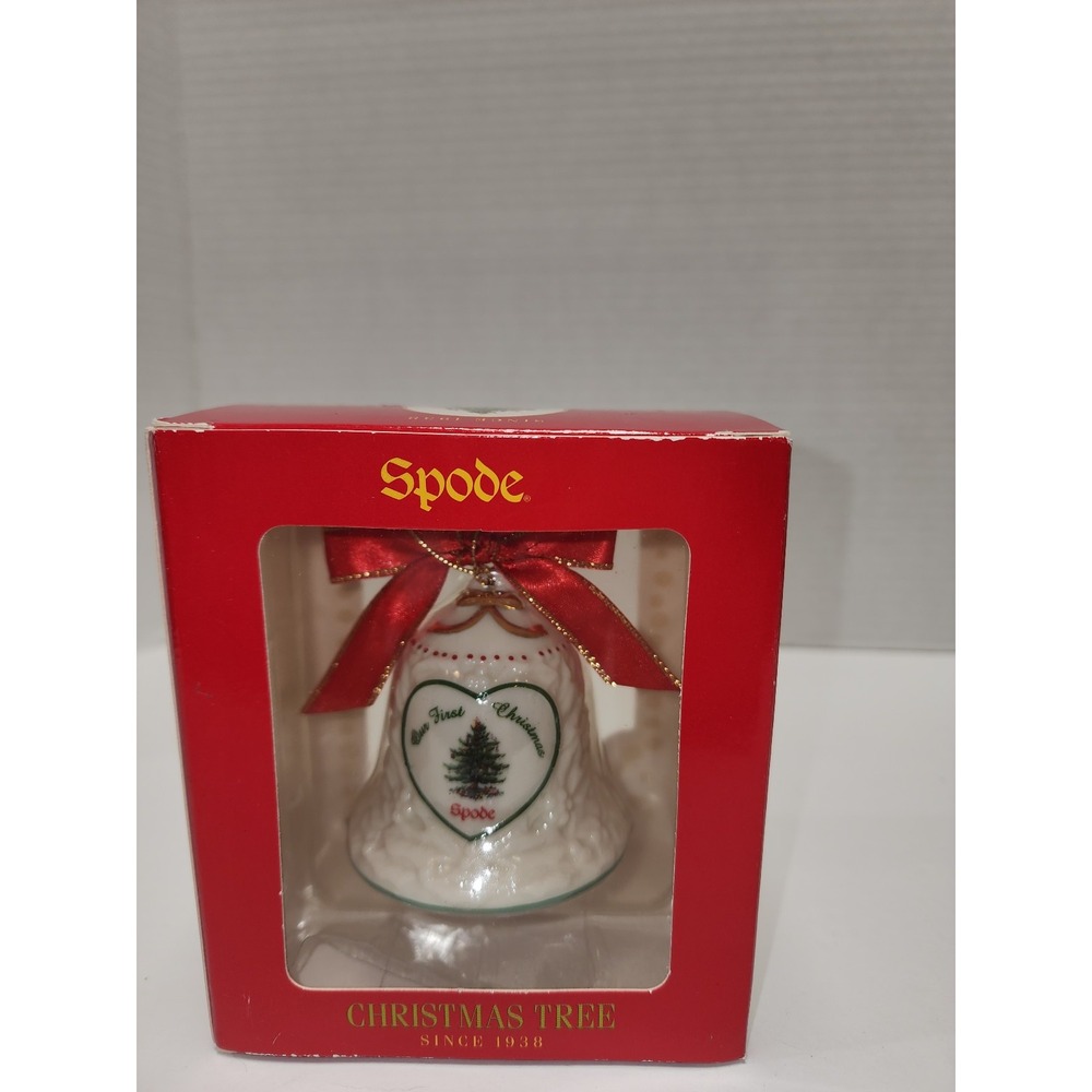 Spode Christmas Tree Ornament Bell Our First Christmas Together 2009 Replacement